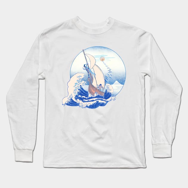 Great Wave Benders Long Sleeve T-Shirt by Ionfox